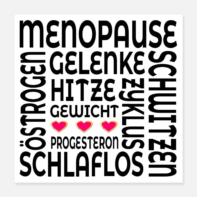 Symptômes de la ménopause Poster 40 x 40 cm
