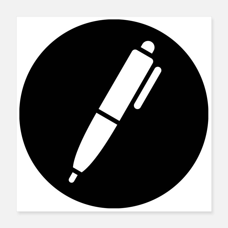 Stylo, stylo bille Poster 40 x 40 cm