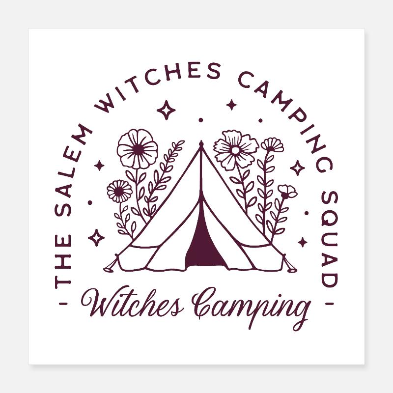 Hexen-Camping-Hexen-Camp-Ausflug Poster 40x40 cm