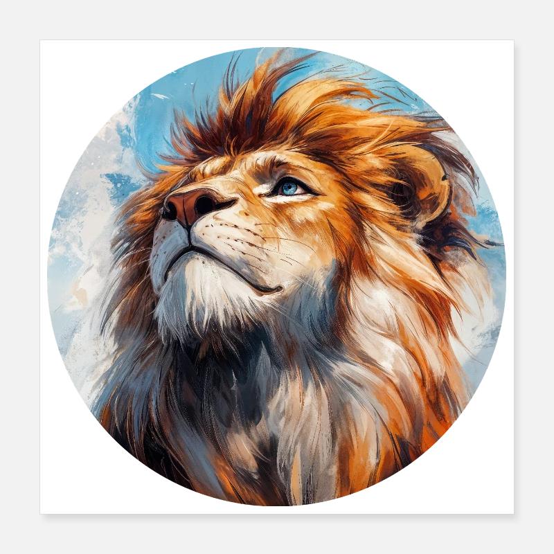 Design de Lion Poster 40x40 cm