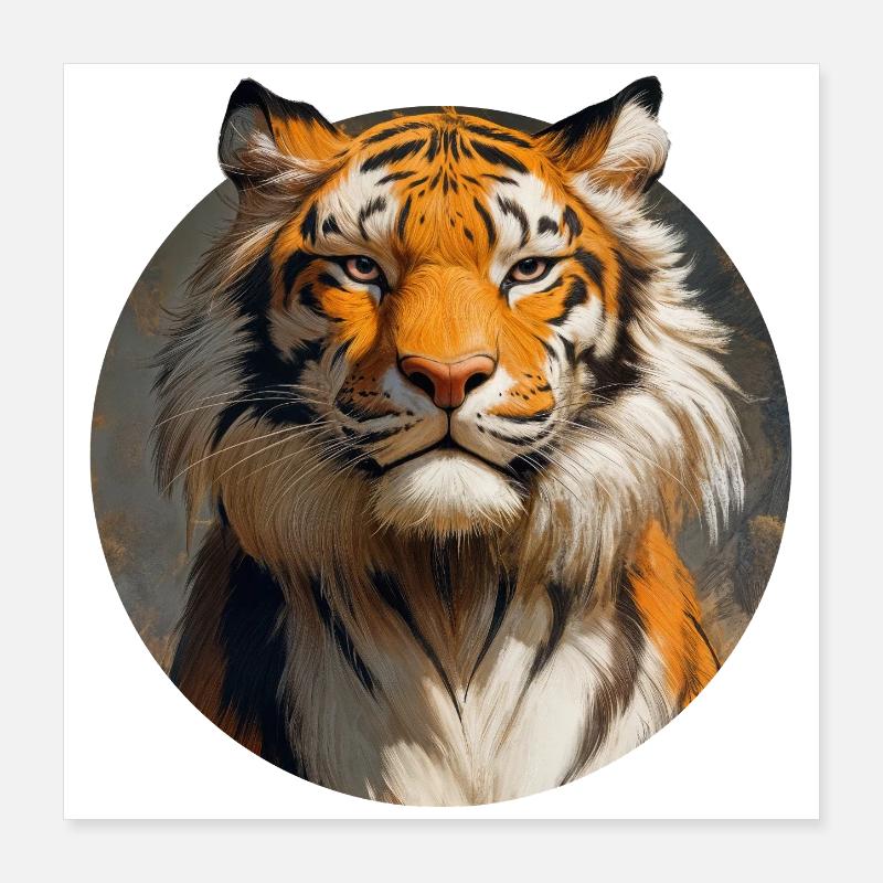 Design de Tigre Poster 40 x 40 cm