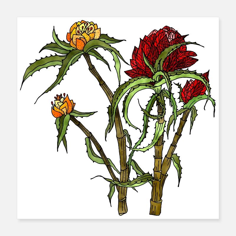 Fleur Poster 40 x 40 cm