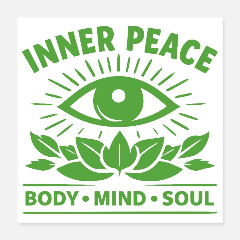 Inner Peace Body Mind Soul Eye Poster 16" x 16" (40x40 cm)