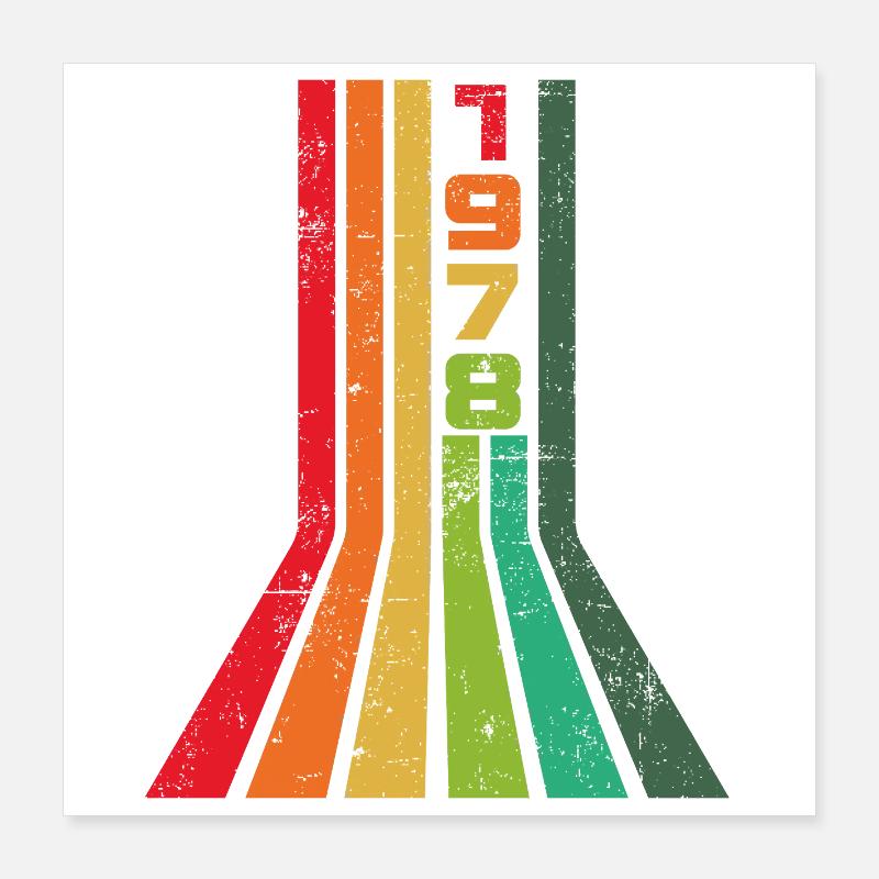 Millésime 1978 Poster 40 x 40 cm