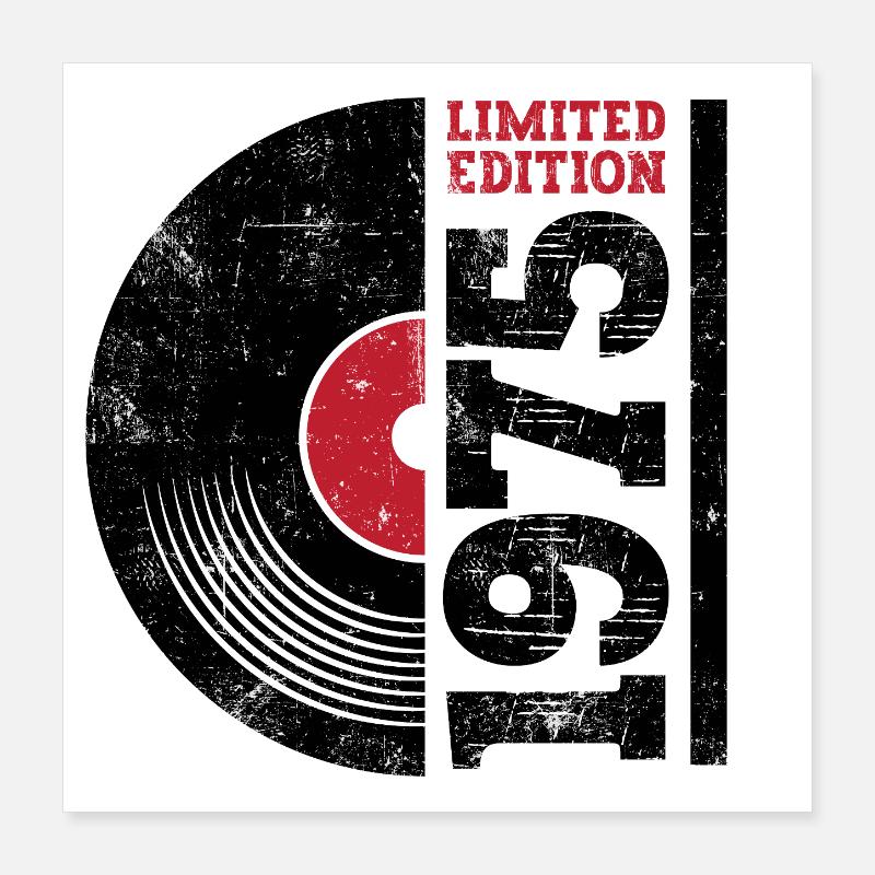 Millésime 1975 Poster 40 x 40 cm