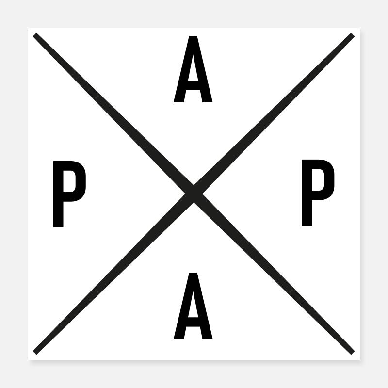 Papa Poster 40 x 40 cm