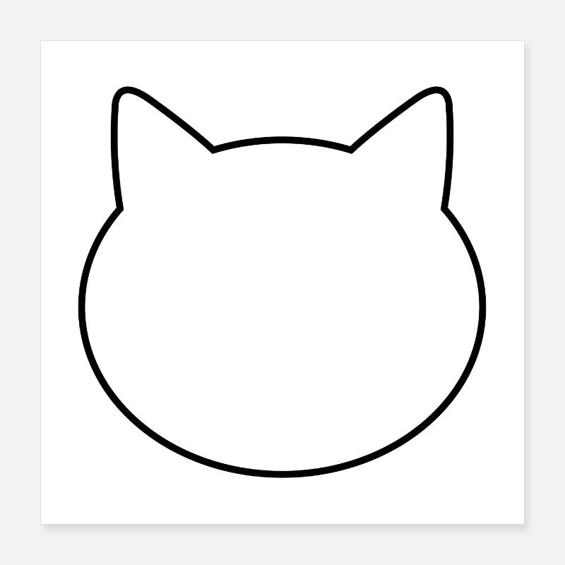 Tête de chat Poster 40 x 40 cm