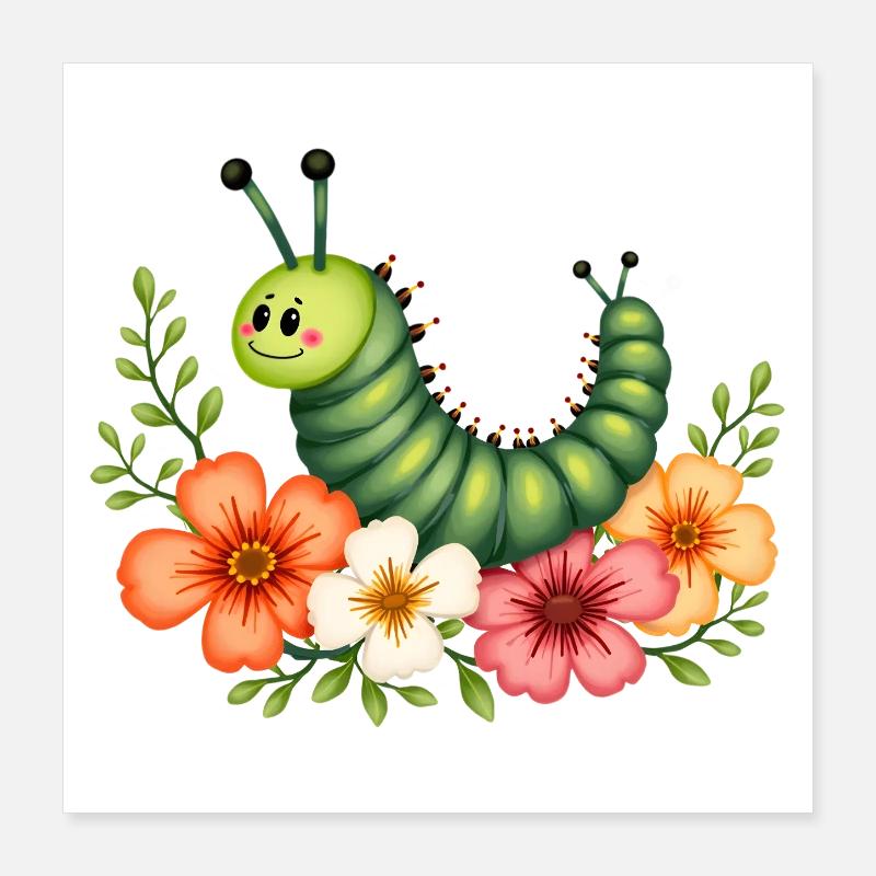 Raupe Poster 40x40 cm