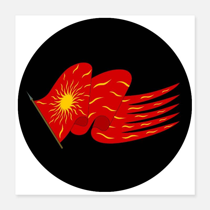 Banner des Heiligen Denis Poster 40x40 cm