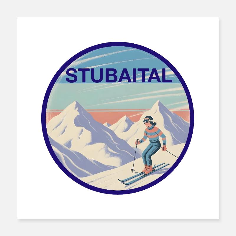 Vallée de Stubai Poster 40 x 40 cm