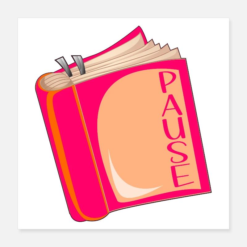 Pause de lecture Poster 40 x 40 cm