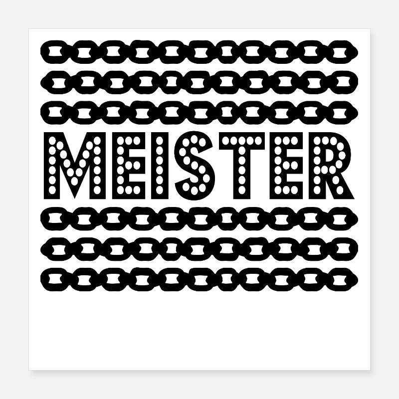 Master Degree Master Chaînes Poster 40 x 40 cm