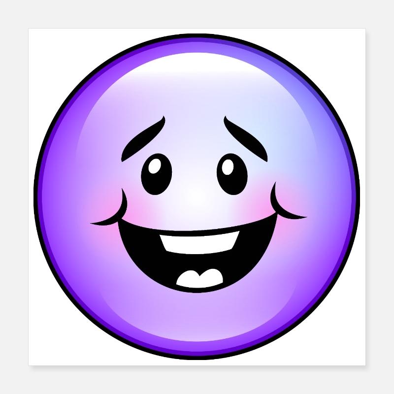 Bulle violette mignonne Poster 40 x 40 cm