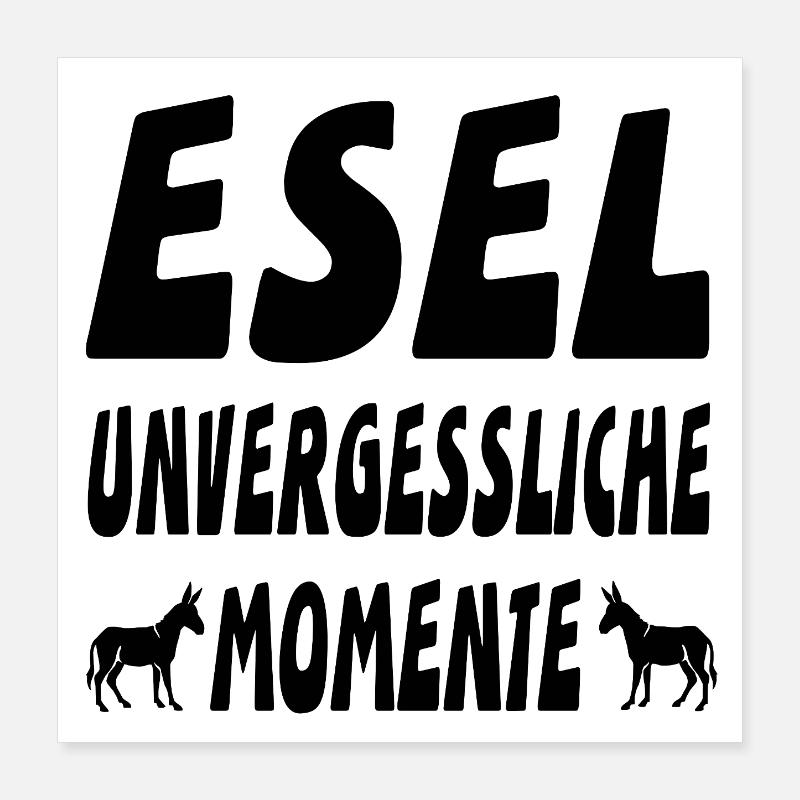 Esel Poster 40x40 cm