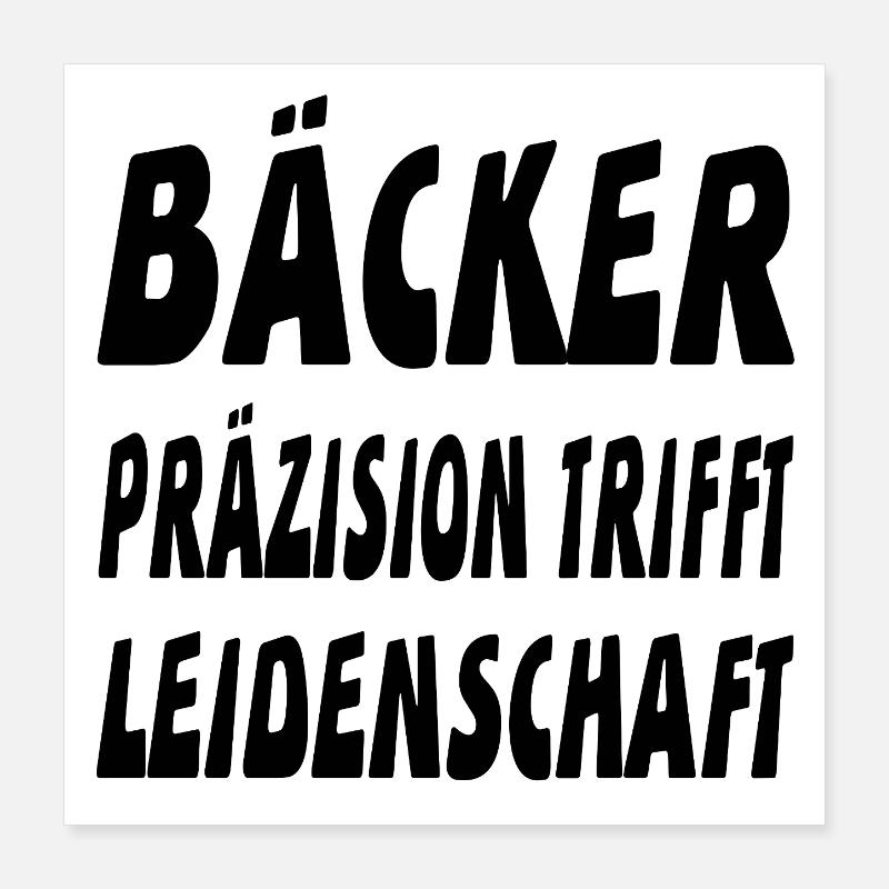 Bäcker Poster 40x40 cm