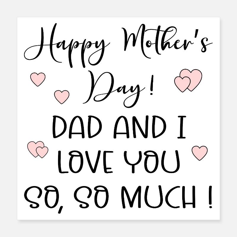 Muttertag – Vaterkind Poster 40x40 cm