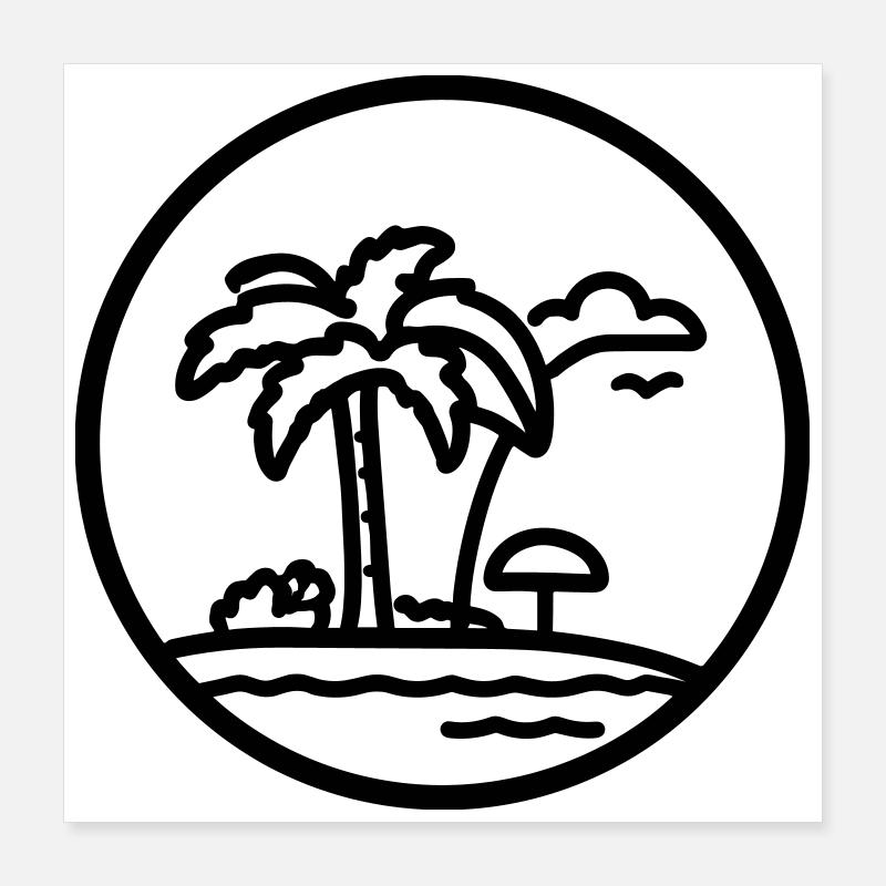 Vacances Poster 40 x 40 cm