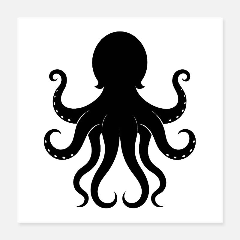 Pieuvre Poster 40 x 40 cm