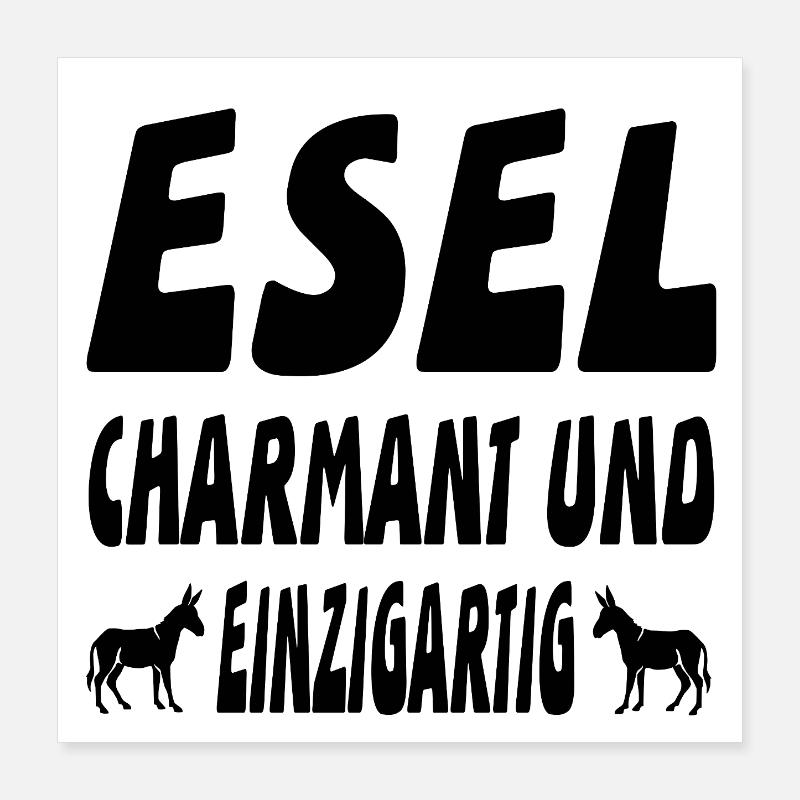 Esel Poster 40x40 cm