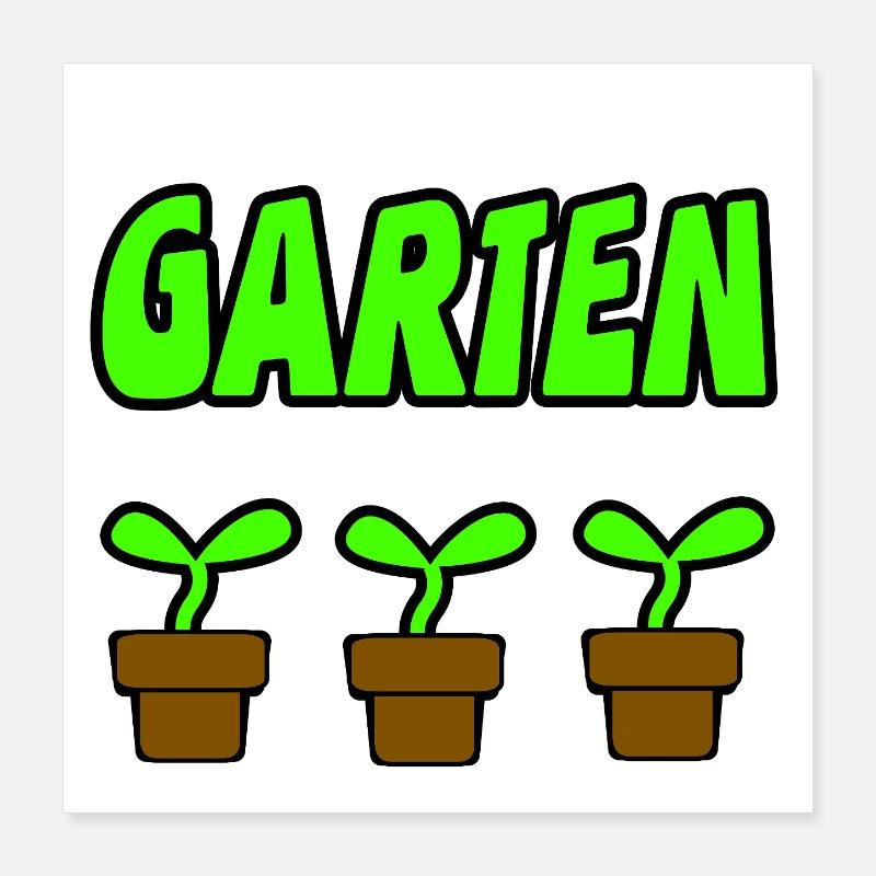 Garten Poster 40x40 cm