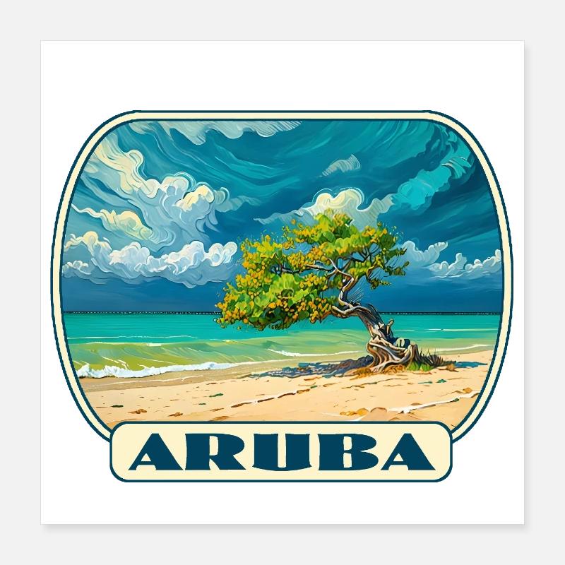 Aruba Poster 40x40 cm