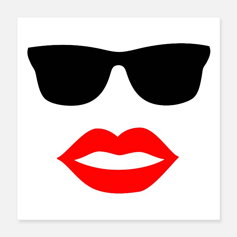 Sonnenbrille Poster 40x40 cm