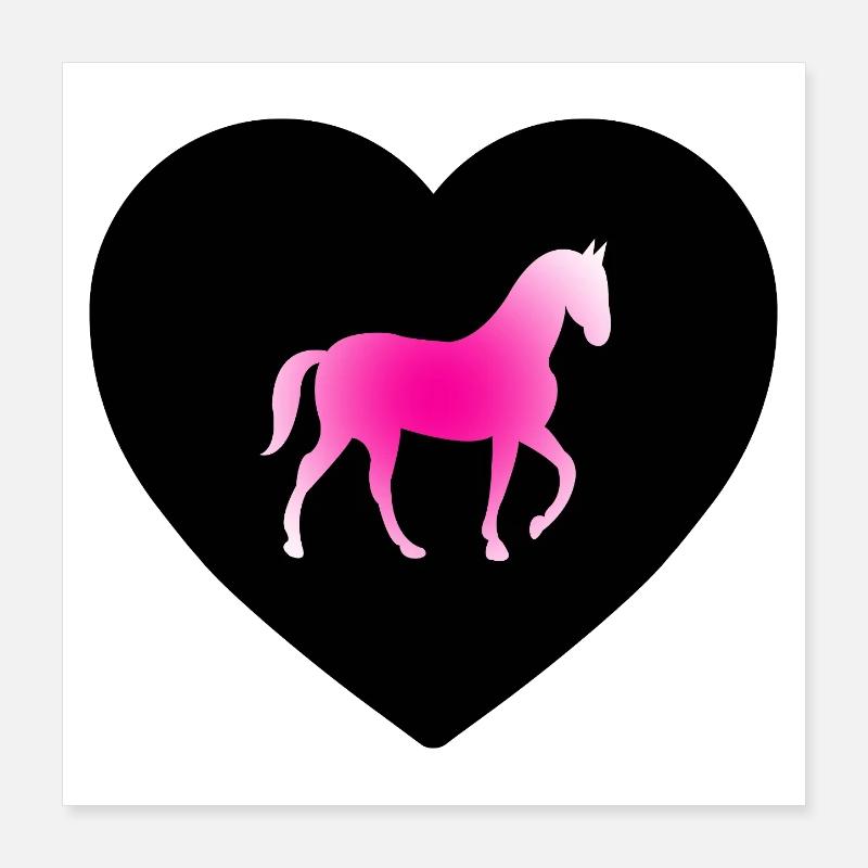 Chevaux Poster 40 x 40 cm