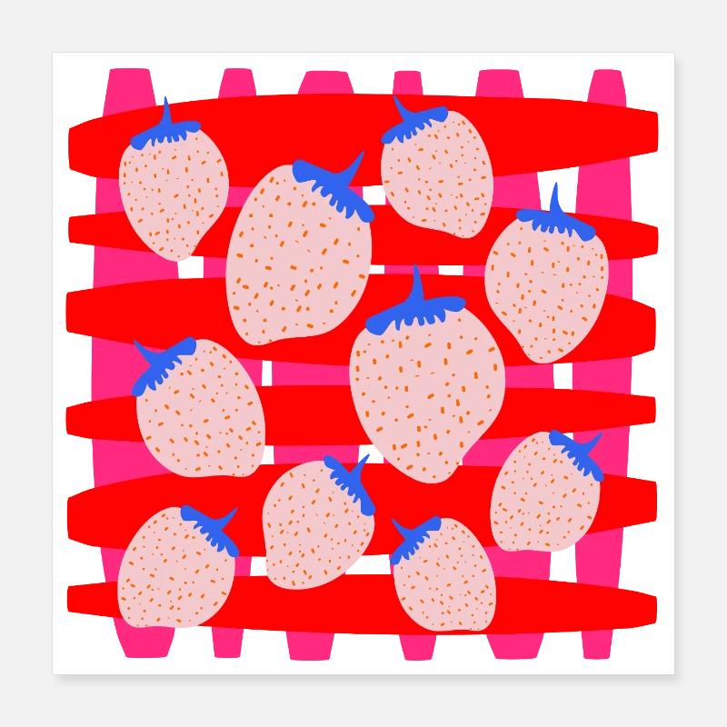 Strawberries Poster 16" x 16" (40x40 cm)