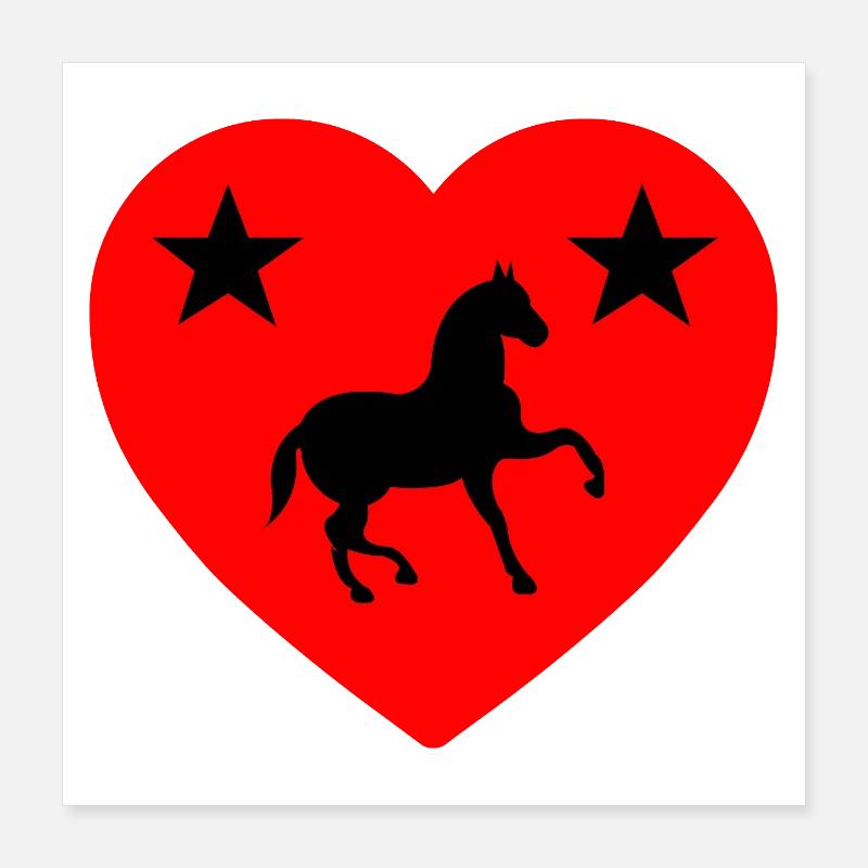 Chevaux Poster 40 x 40 cm