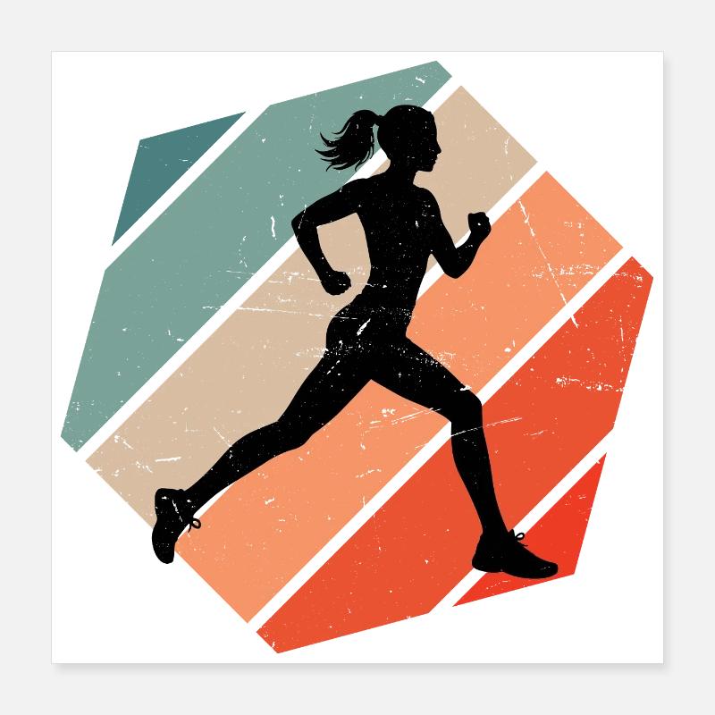 Geschenkidee für eine Running mit Running Poster 40x40 cm