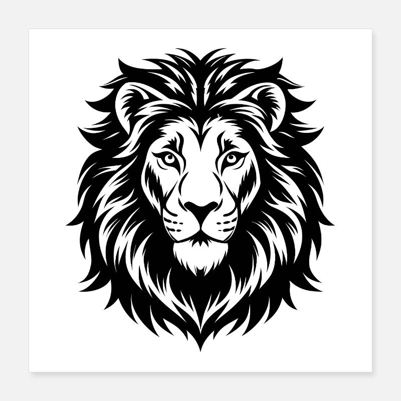 Lion head Poster 16" x 16" (40x40 cm)