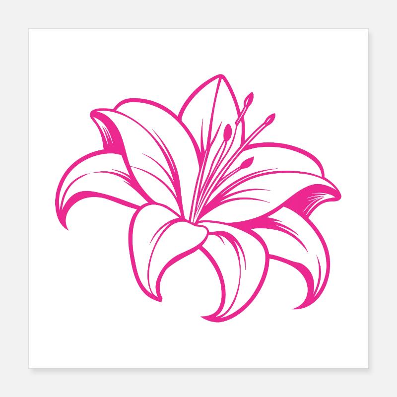 Lily flower Poster 16" x 16" (40x40 cm)