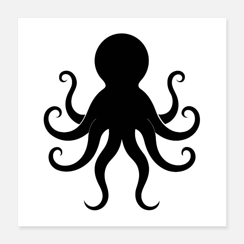Oktopus Poster 40x40 cm