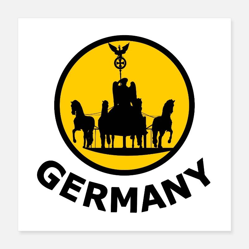 Silhouette du carrosse du Berlin Sun Poster 40 x 40 cm
