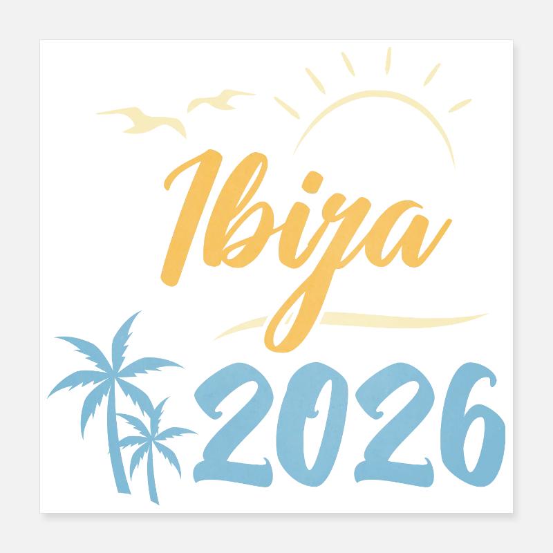Ibiza 2026 Poster 40x40 cm