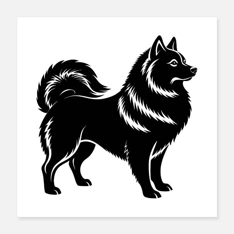 Spitz japonais Poster 40 x 40 cm