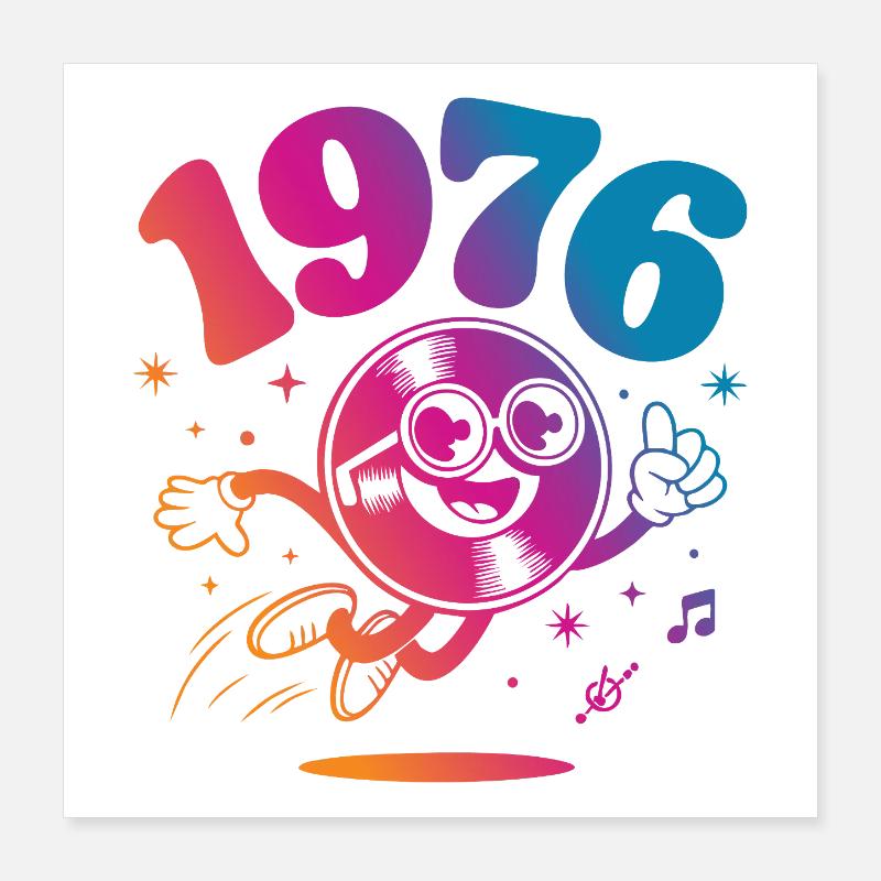 Millésime 1976 Poster 40 x 40 cm
