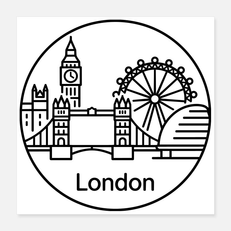 Londres Poster 40 x 40 cm