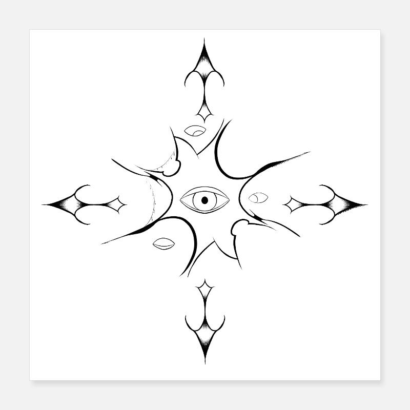 Lass die augen dich begleiten Poster 40x40 cm