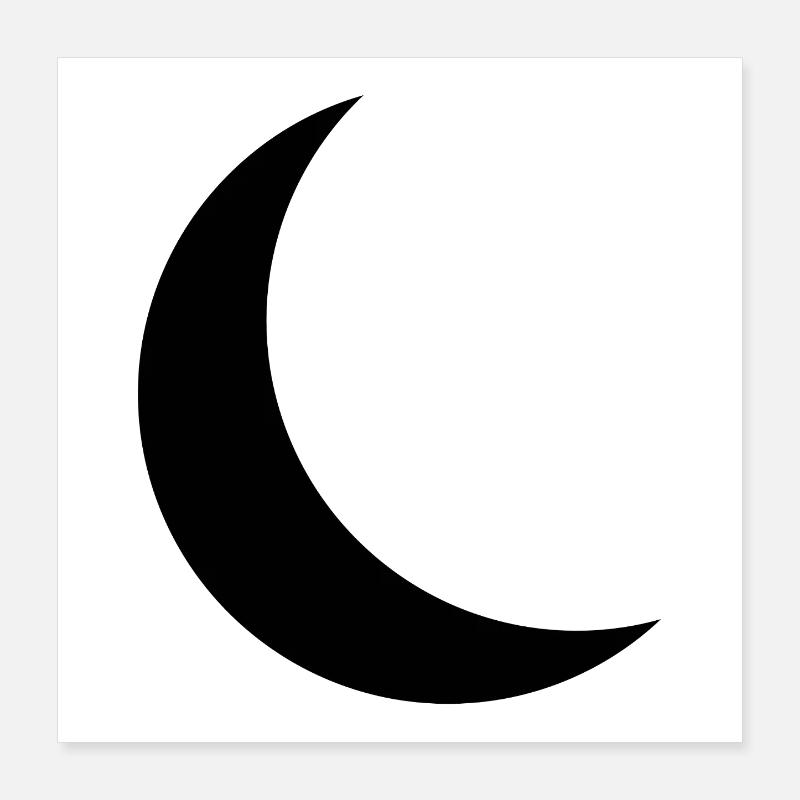 Croissant de lune Poster 40 x 40 cm