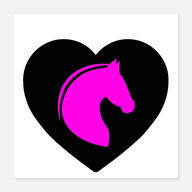 Chevaux Poster 40 x 40 cm