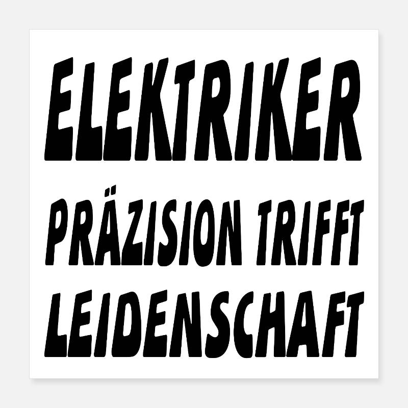Elektriker Poster 40x40 cm