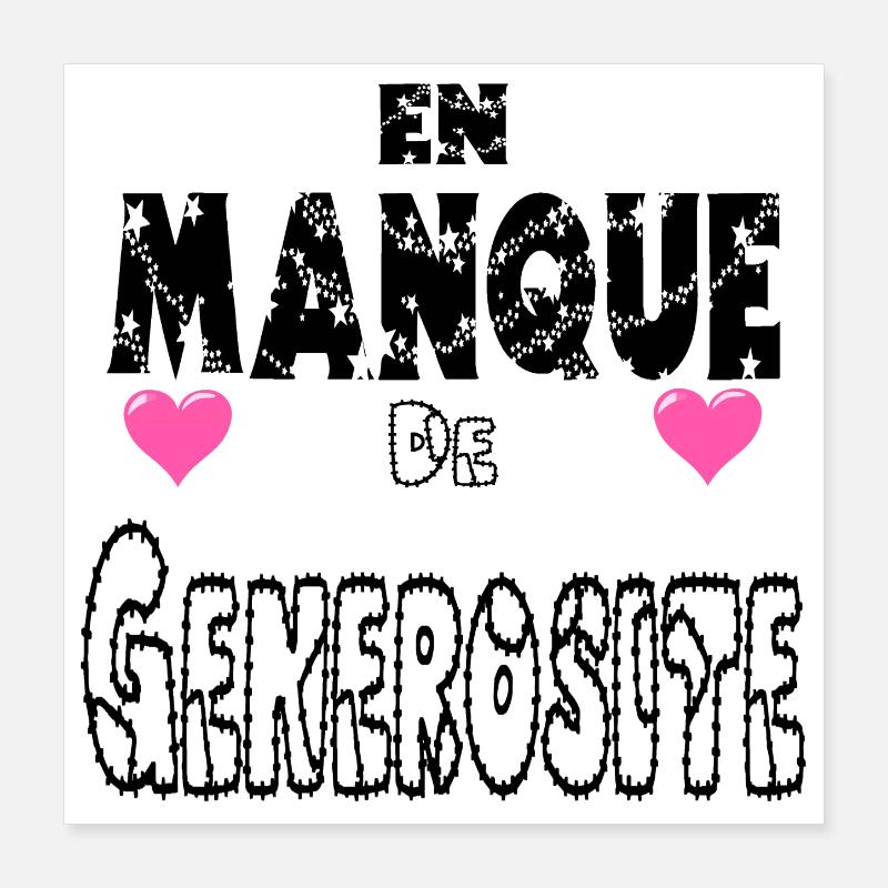 Bedürftig nach Großzügigkeit Poster 40x40 cm