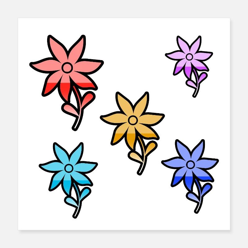 Fleur Poster 40 x 40 cm