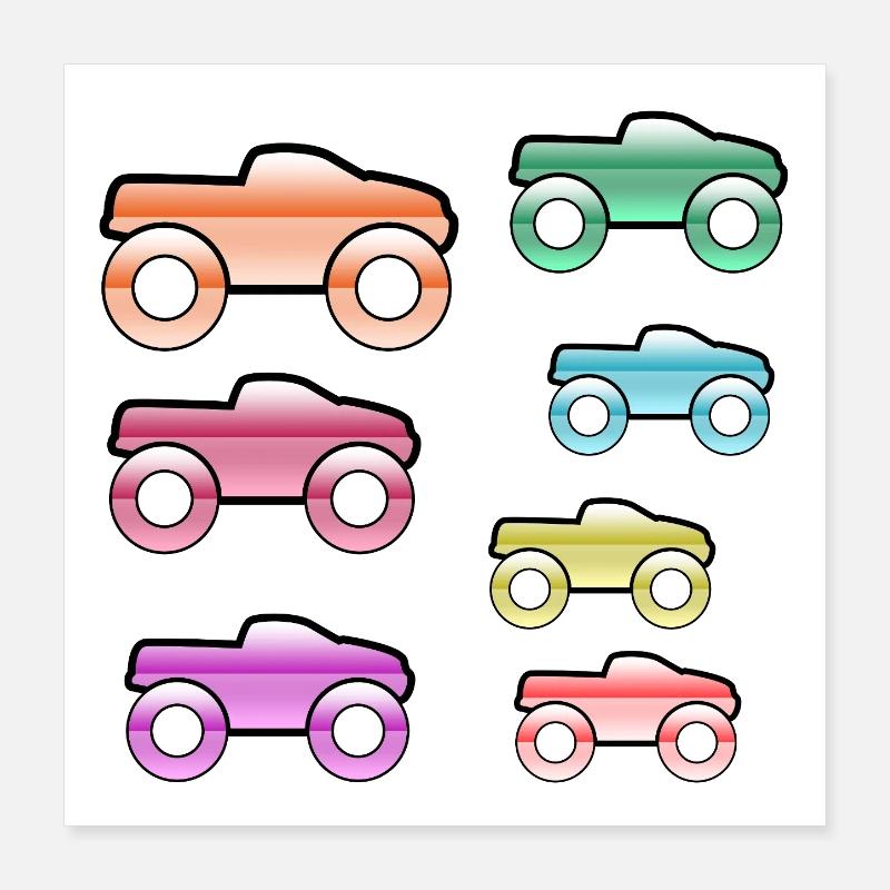 Automobiles Poster 40 x 40 cm