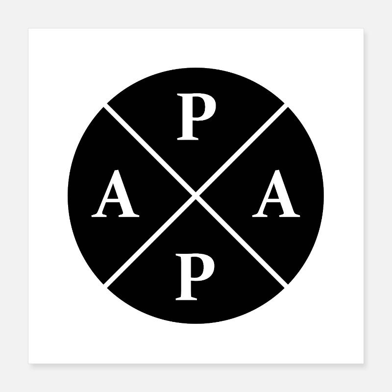 Dad Baby Father Father's Day Gift Poster 16" x 16" (40x40 cm)