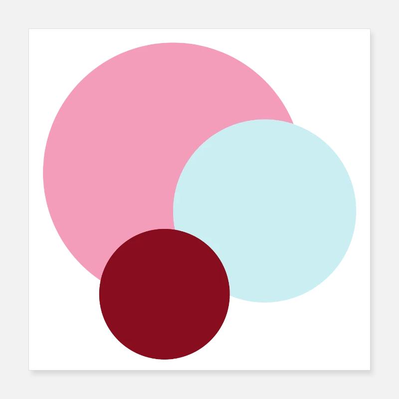Planètes dans l’Univers Rose Poster 40 x 40 cm