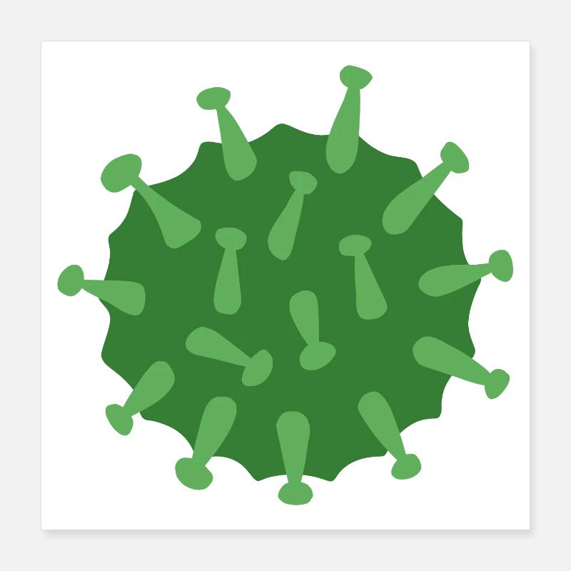 Virus Green Poster 16" x 16" (40x40 cm)