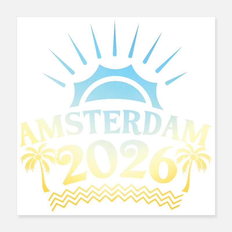 Amsterdam 2026 Coloré Poster 40 x 40 cm