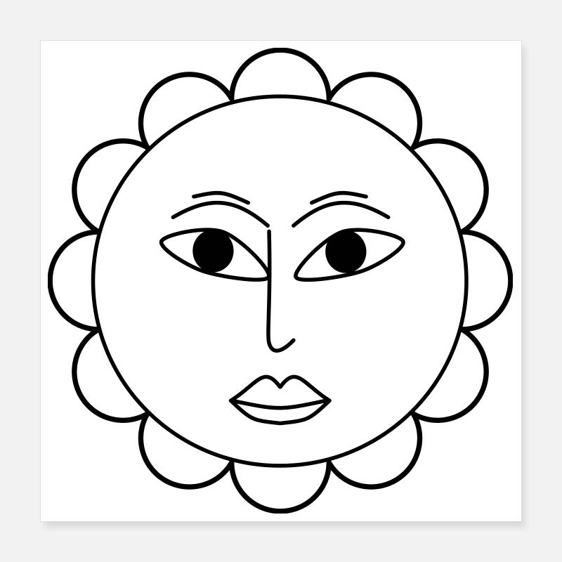 Fleur simple Poster 40 x 40 cm